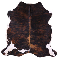 Thumbnail for Tricolor Brindle Natural Cowhide Rug - Medium 5'9