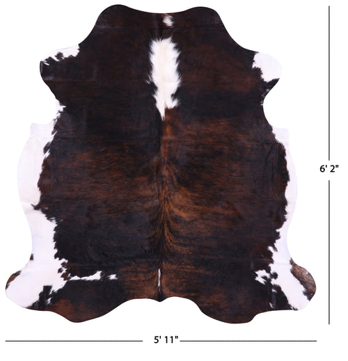 Tricolor Natural Cowhide Rug - Medium 6'2