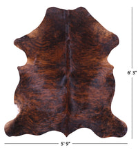 Thumbnail for Brindle Natural Cowhide Rug - Medium 6'3