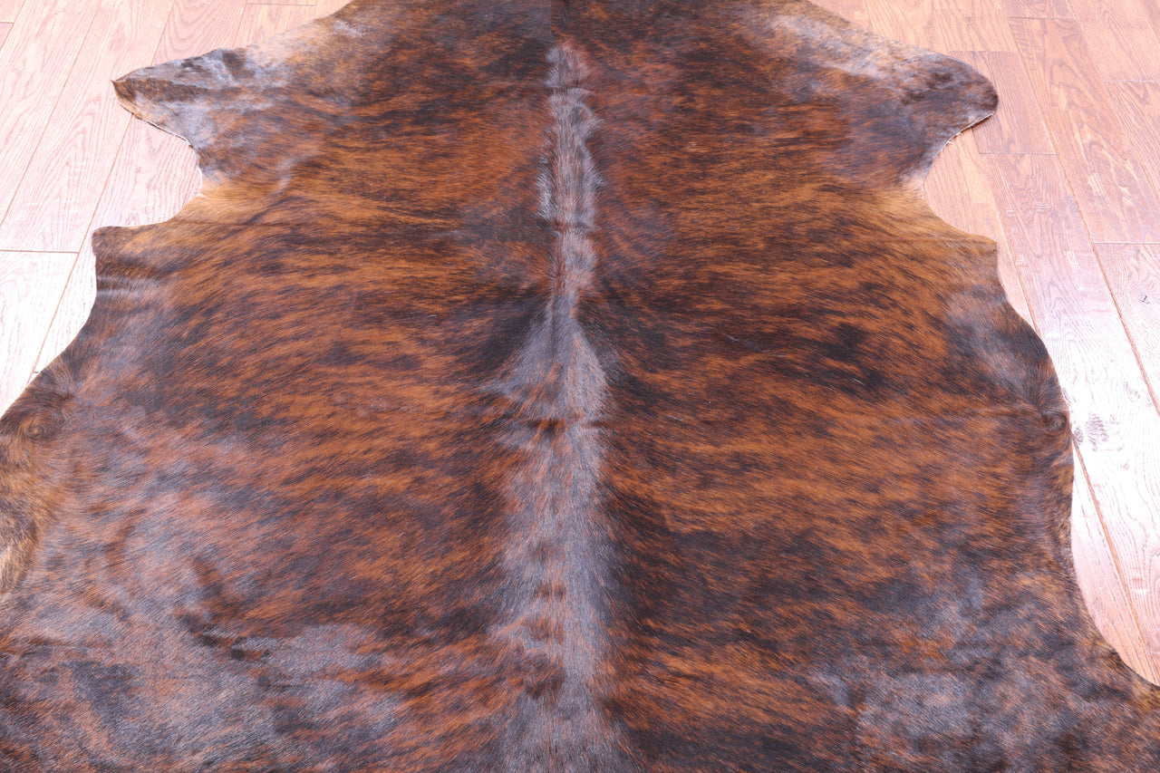 Brindle Natural Cowhide Rug - Medium 6'3"H x 5'9"W