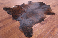 Thumbnail for Brindle Natural Cowhide Rug - Medium 6'3