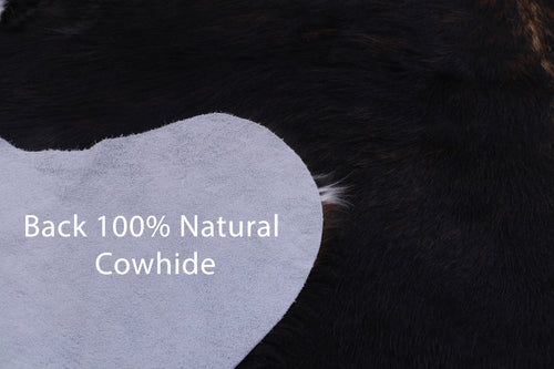 Tricolor Natural Cowhide Rug - Large 6'4