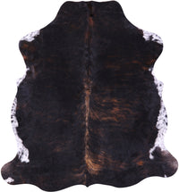 Thumbnail for Tricolor Natural Cowhide Rug - Large 6'4