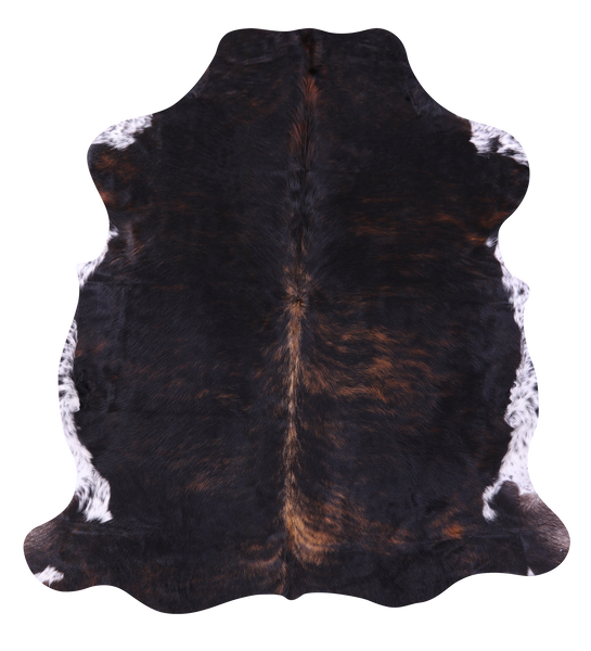 Tricolor Natural Cowhide Rug - Large 6'4"H x 5'10"W