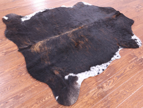 Tricolor Natural Cowhide Rug - Large 6'4