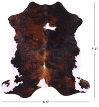 Thumbnail for Tricolor Natural Cowhide Rug - XLarge 7'2