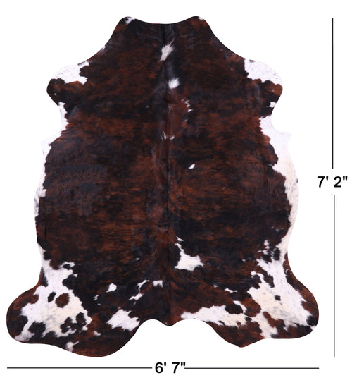 Tricolor Natural Cowhide Rug - X-Large 7'2
