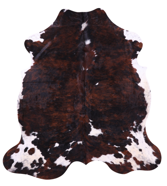 Tricolor Natural Cowhide Rug - X-Large 7'2"H x 6'7"W