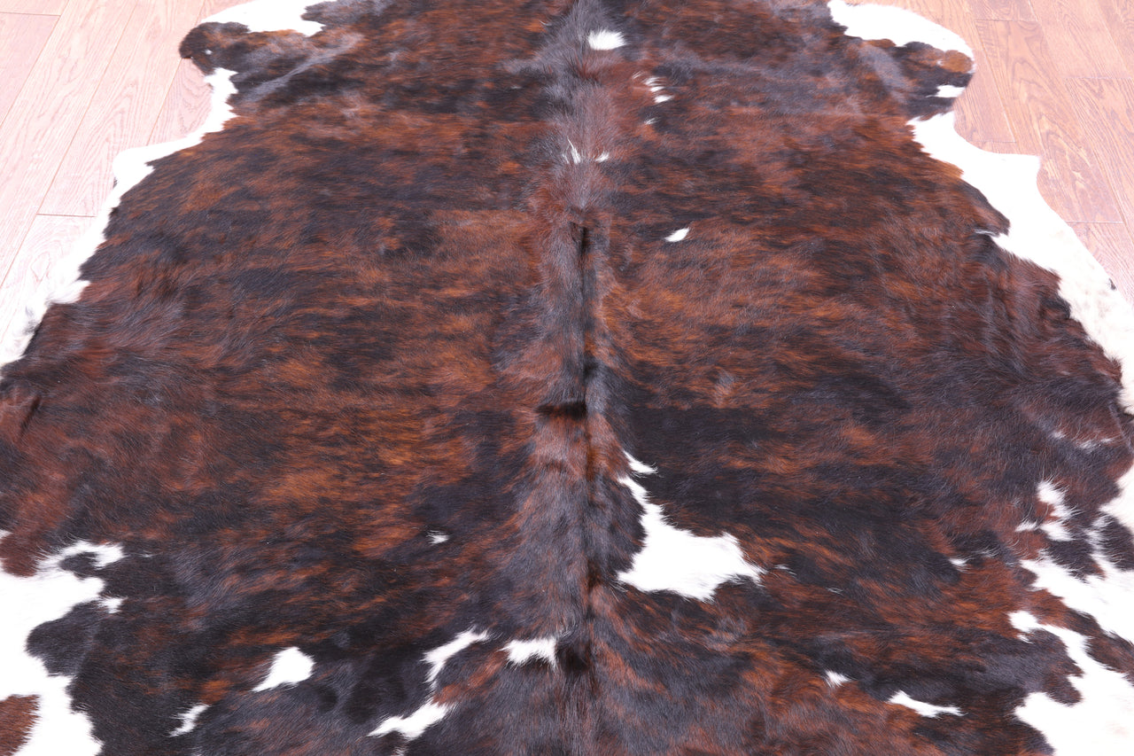 Tricolor Natural Cowhide Rug - XLarge 7'2"H x 6'7"W