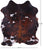 Tricolor Natural Cowhide Rug - XLarge 7'0"H x 5'7"W