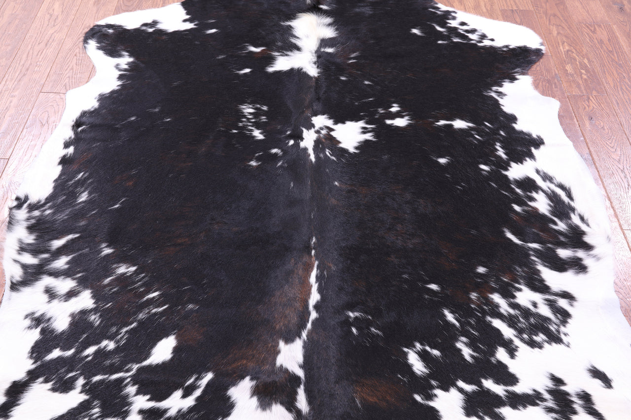 Tricolor Natural Cowhide Rug - XLarge 7'0"H x 6'0"W