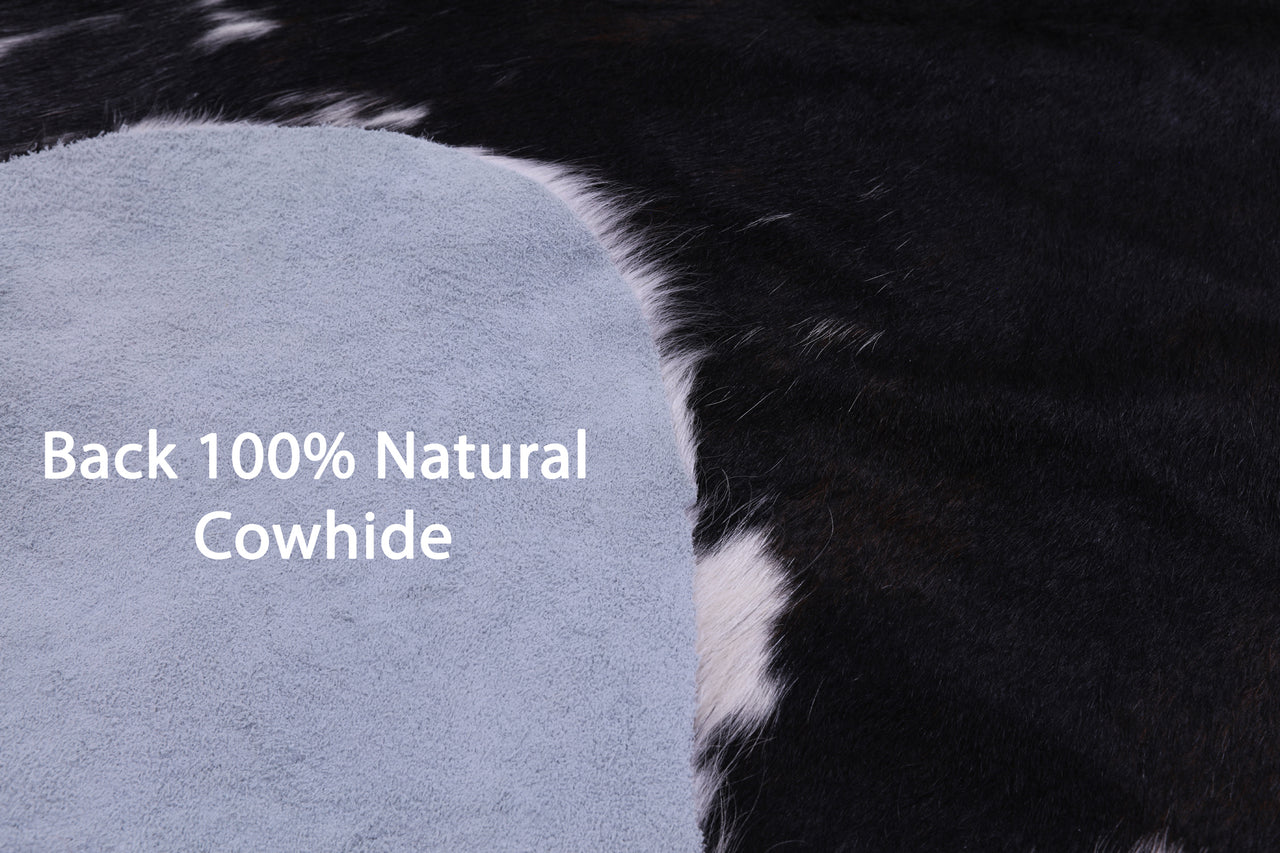 Tricolor Natural Cowhide Rug - XLarge 7'0"H x 6'0"W