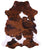 Brown & White Natural Cowhide Rug - XLarge 7'1"H x 5'9"W