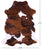 Brown & White Natural Cowhide Rug - XLarge 7'1"H x 5'9"W