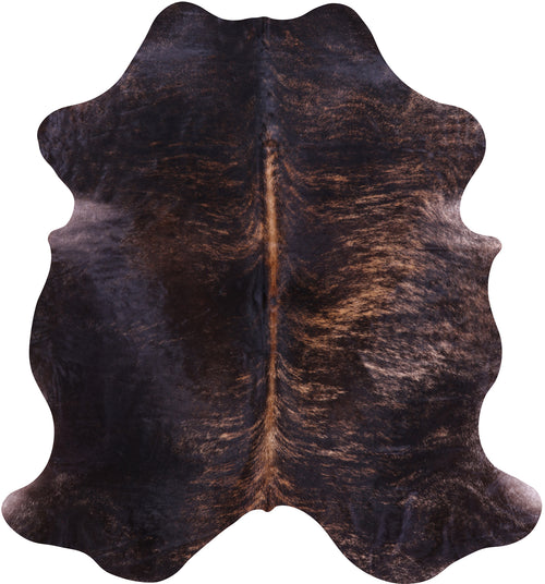 Dark Brindle Natural Cowhide Rug - X-Large 7'4