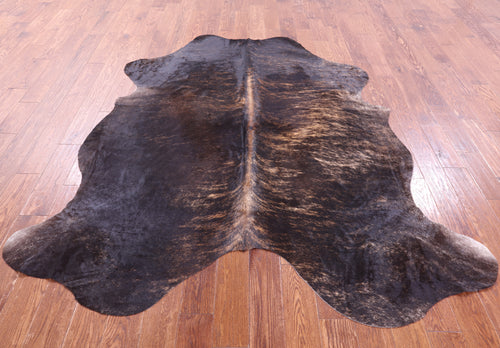 Dark Brindle Natural Cowhide Rug - X-Large 7'4