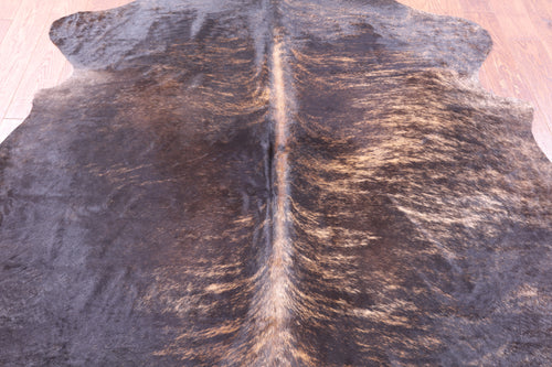 Dark Brindle Natural Cowhide Rug - X-Large 7'4