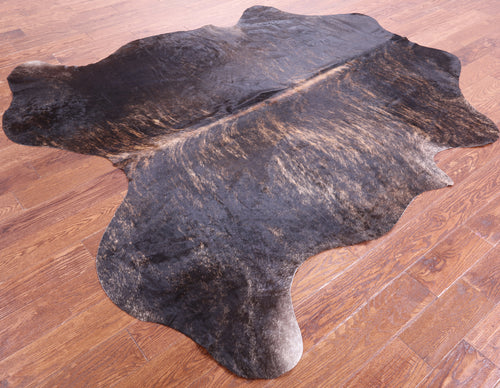 Dark Brindle Natural Cowhide Rug - X-Large 7'4