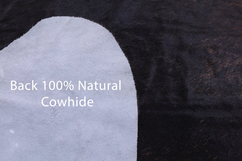 Dark Brindle Natural Cowhide Rug - X-Large 7'4