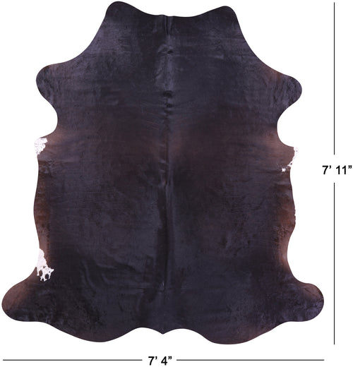 Dark Brown Natural Cowhide Rug - X-Large 7'11