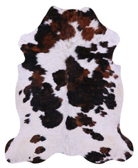 Thumbnail for Tricolor Natural Cowhide Rug - XLarge 7'0