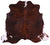 Brown & White Natural Cowhide Rug - Small 5'4"H x 6'0"W