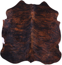 Thumbnail for Brindle Natural Cowhide Rug - Small 5'7