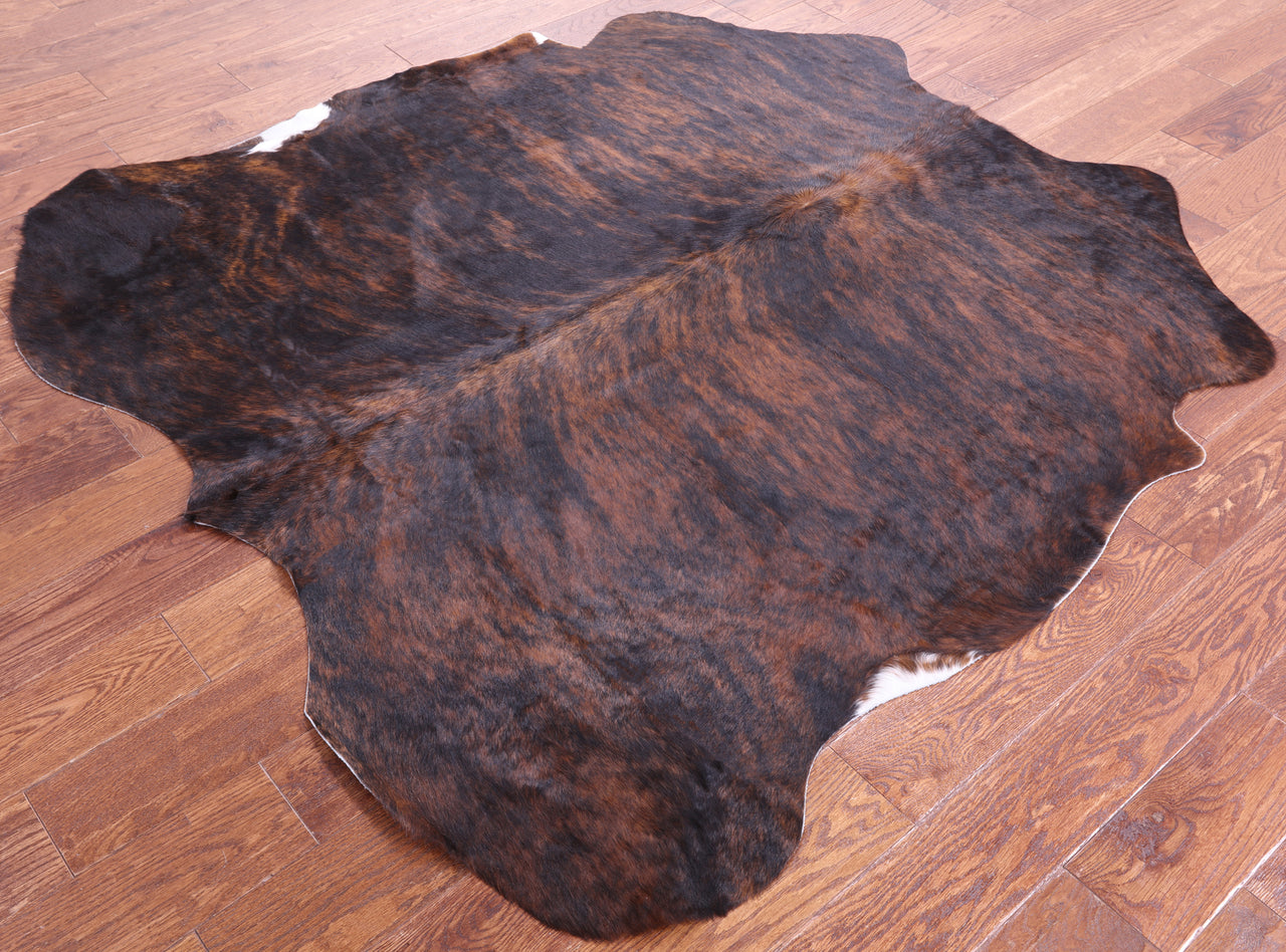 Brindle Natural Cowhide Rug - Small 5'7"H x 5'4"W