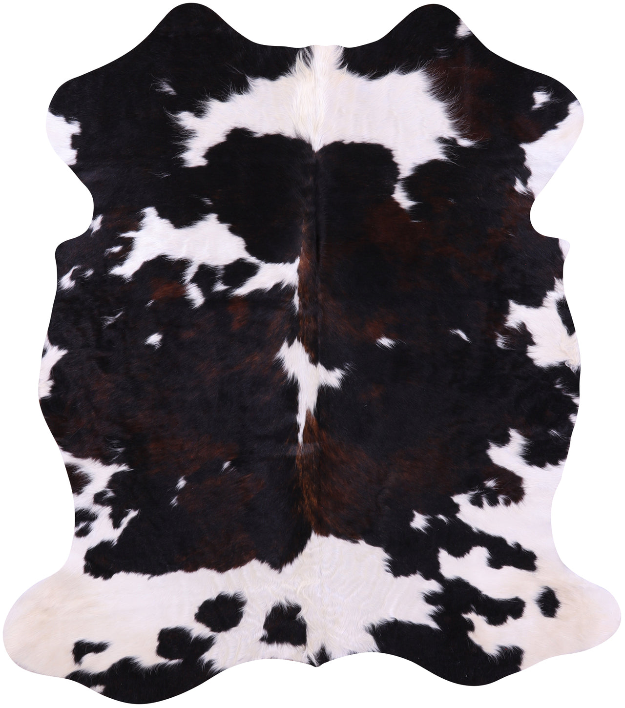 Tricolor Natural Cowhide Rug - Small 5'7"H x 4'11"W