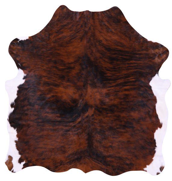 Tricolor Natural Cowhide Rug - Medium 5'8"H x 5'5"W