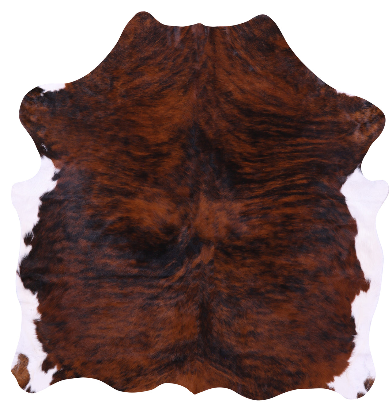 Tricolor Natural Cowhide Rug - Medium 5'8"H x 5'5"W