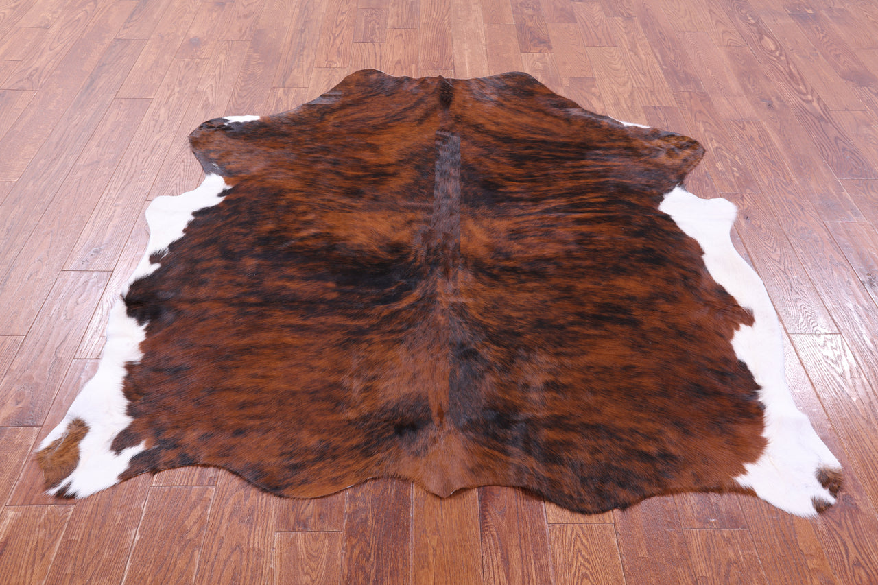 Tricolor Natural Cowhide Rug - Medium 5'8"H x 5'5"W