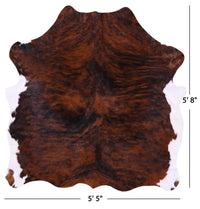 Thumbnail for Tricolor Natural Cowhide Rug - Medium 5'8