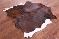 Thumbnail for Tricolor Natural Cowhide Rug - Medium 5'8