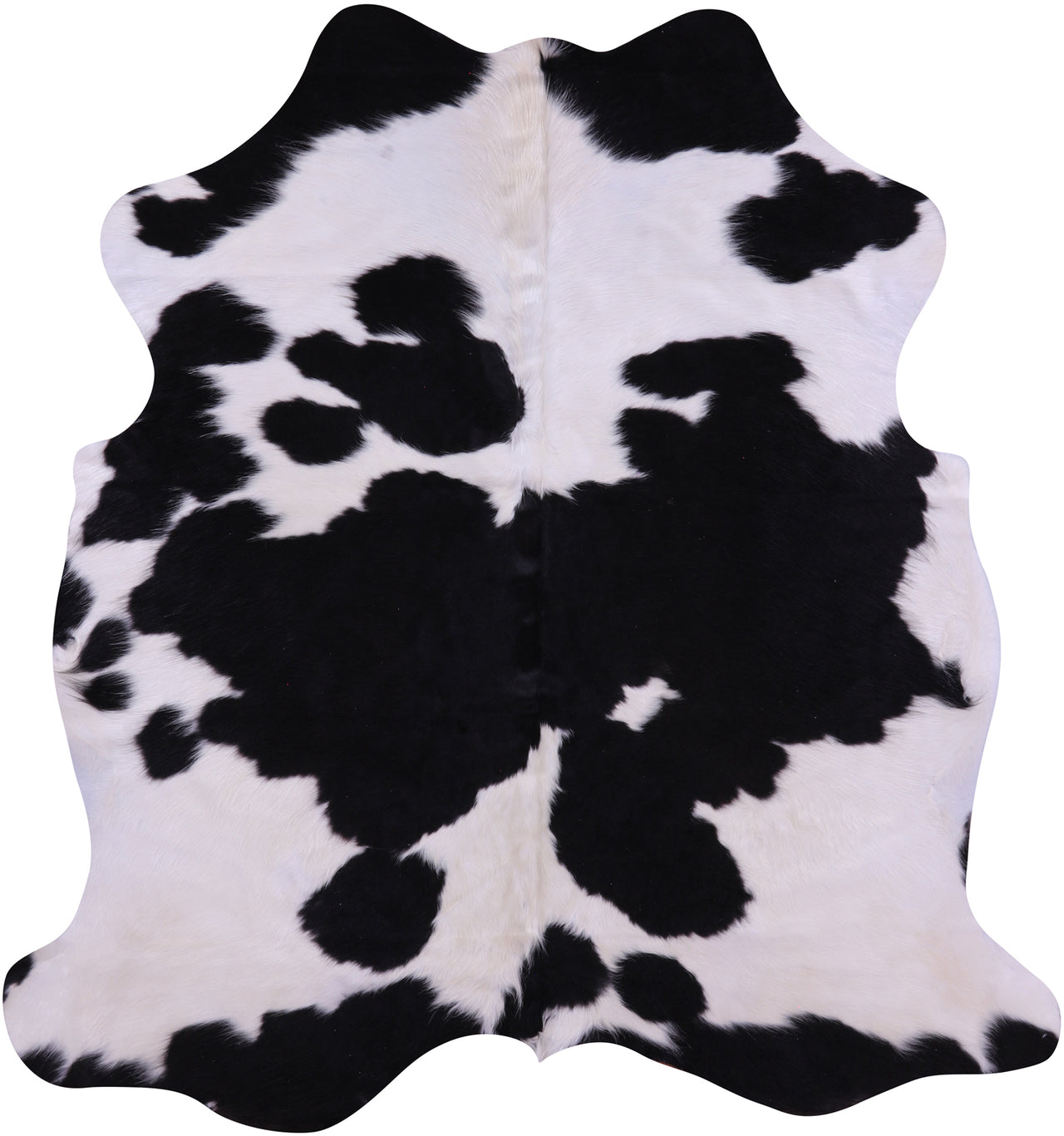 Black & White Natural Cowhide Rug - Small 5'7"H x 5'2"W