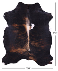 Thumbnail for Tricolor Natural Cowhide Rug - XLarge 7'2