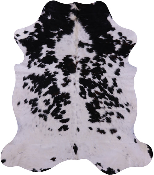 Black Salt & Pepper Natural Cowhide Rug - Large 6'8