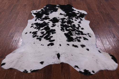 Black Salt & Pepper Natural Cowhide Rug - Large 6'8