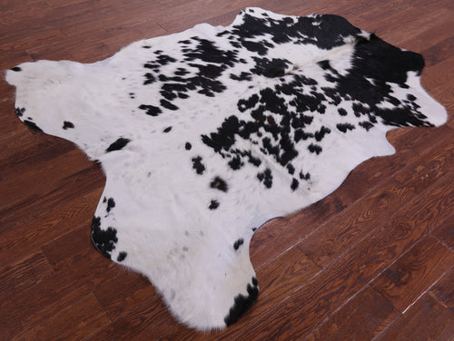 Black Salt & Pepper Natural Cowhide Rug - Large 6'8