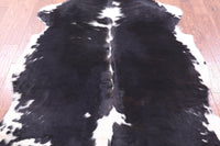 Thumbnail for Black & White Natural Cowhide Rug - Large 6'11