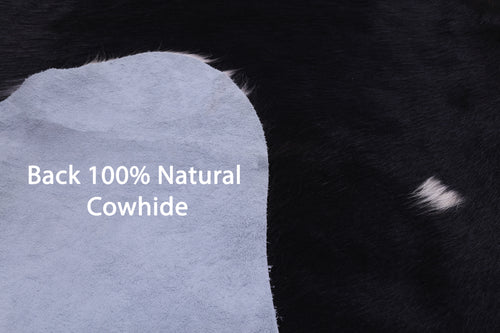Black & White Natural Cowhide Rug - Large 6'11