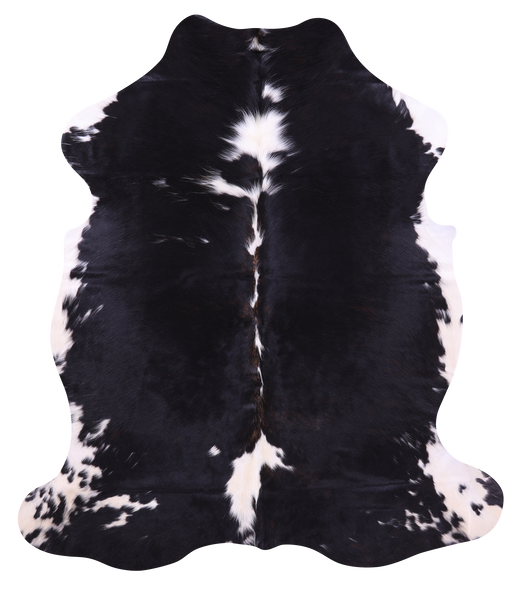 Black & White Natural Cowhide Rug - Large 6'11"H x 6'0"W