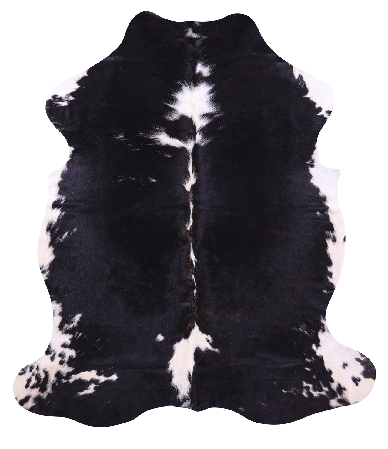 Black & White Natural Cowhide Rug - Large 6'11"H x 6'0"W