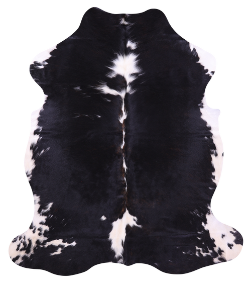Black & White Natural Cowhide Rug - Large 6'11