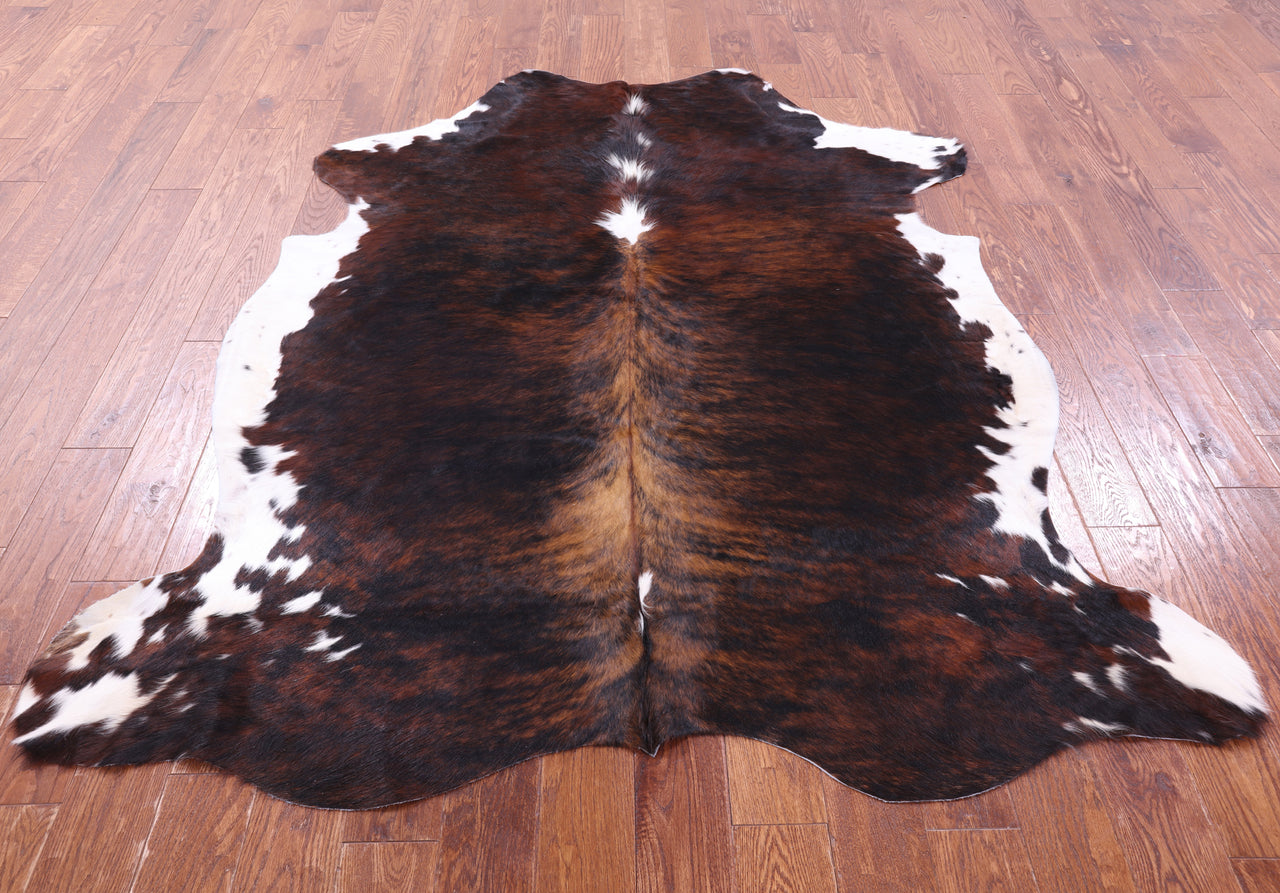 Tricolor Natural Cowhide Rug - Large 6'11"H x 5'11"W