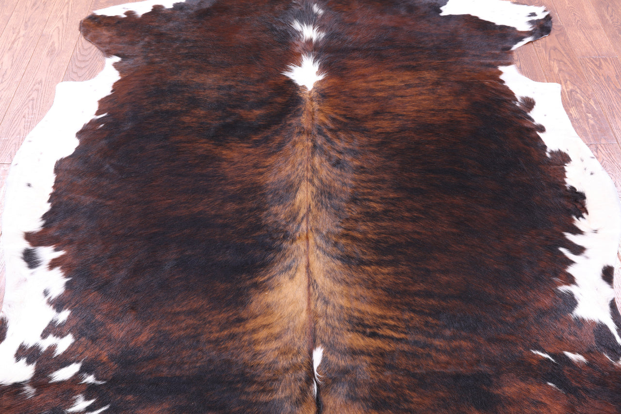 Tricolor Natural Cowhide Rug - Large 6'11"H x 5'11"W