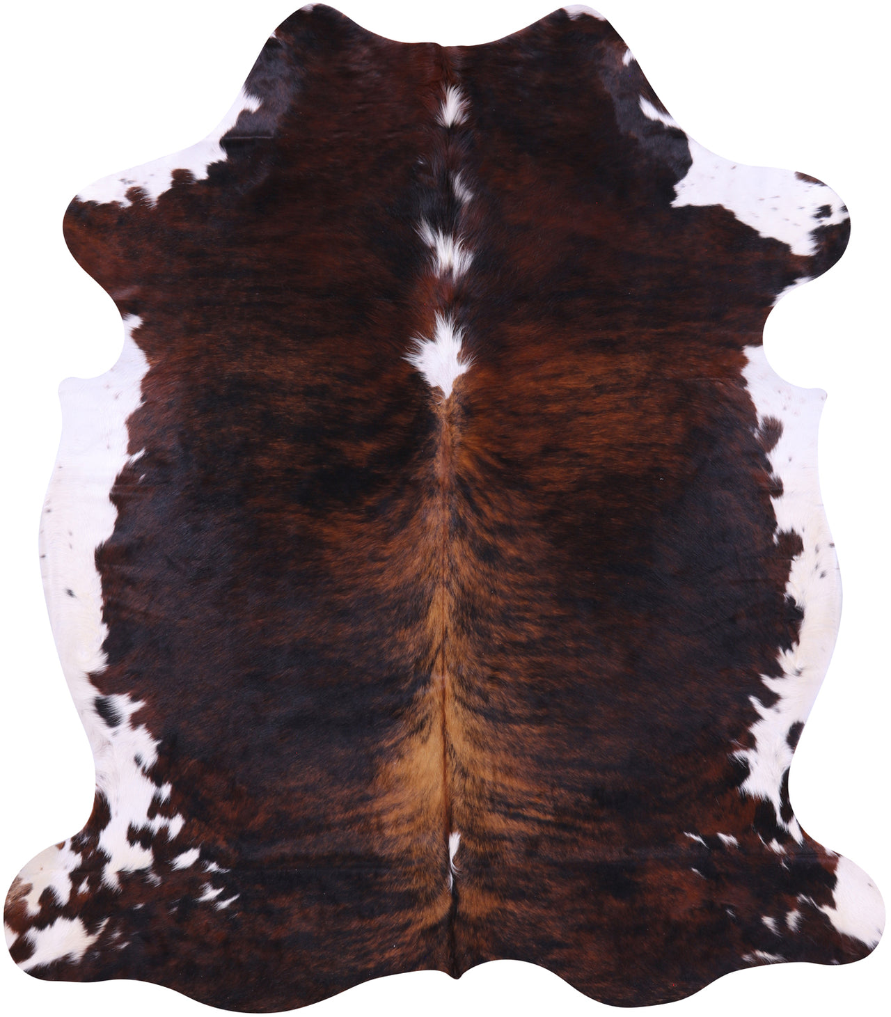 Tricolor Natural Cowhide Rug - Large 6'11"H x 5'11"W