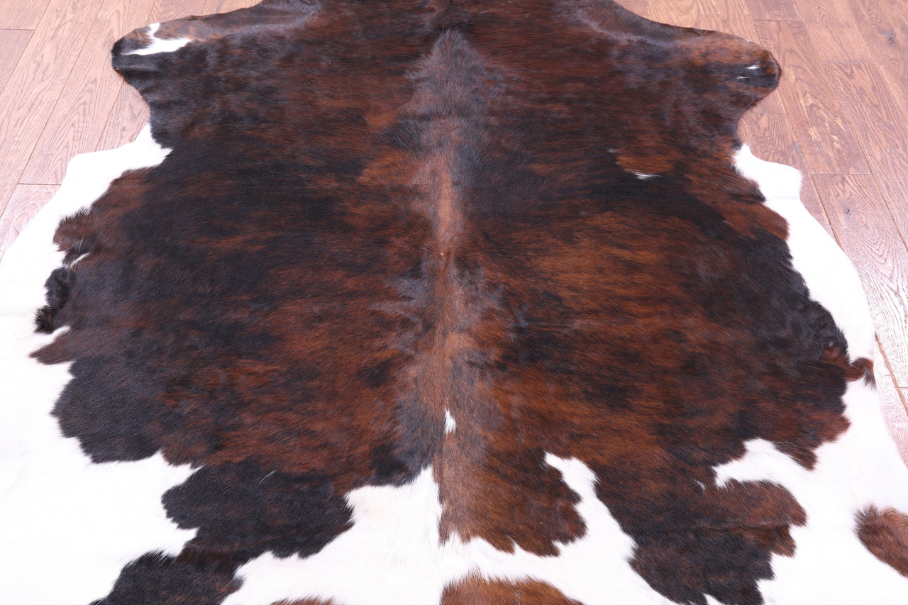 Tricolor Natural Cowhide Rug - XLarge 7'0"H x 6'0"W