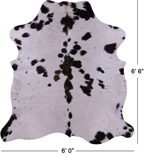 Tricolor Natural Cowhide Rug - Large 6'6