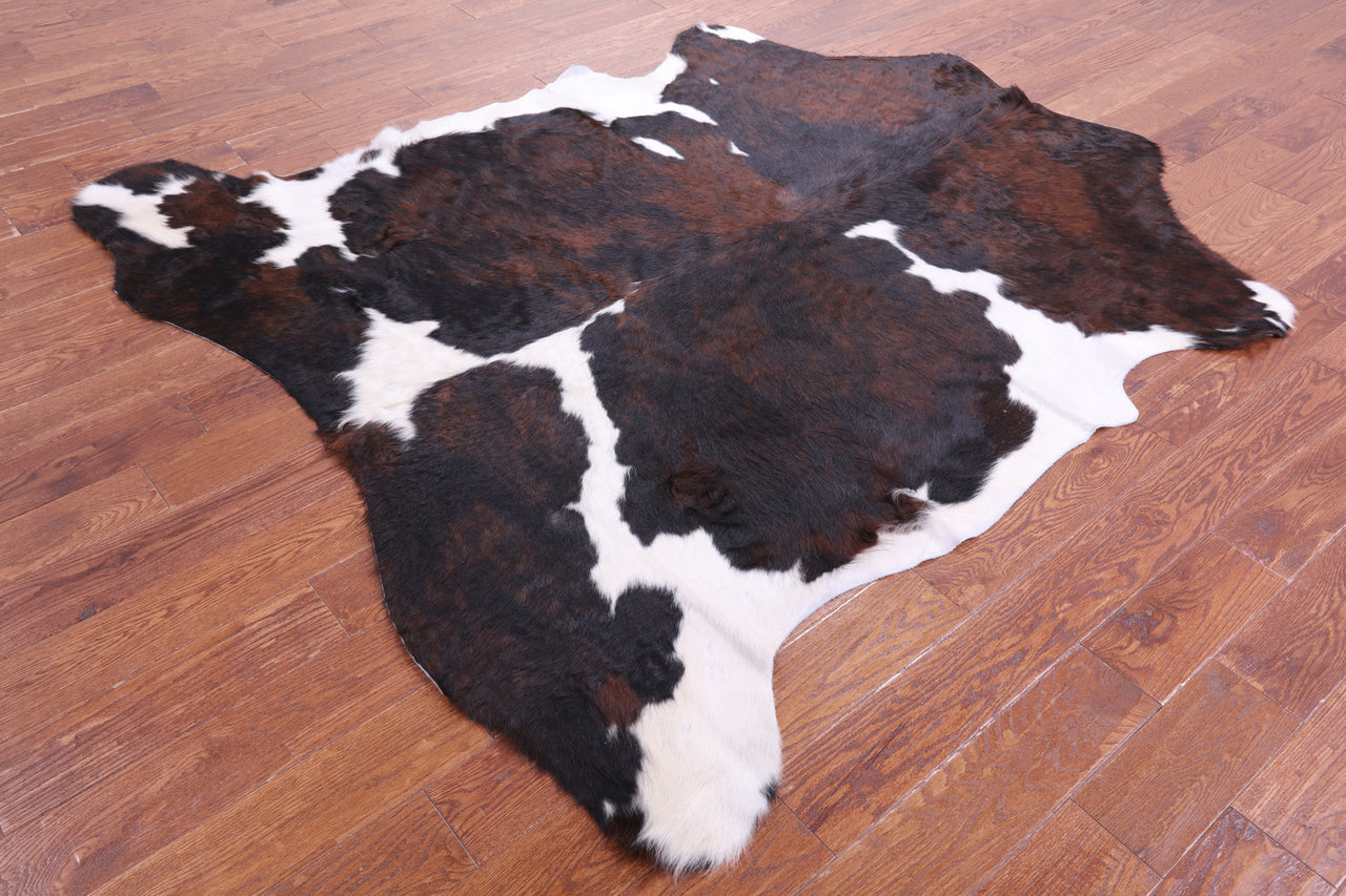 Tricolor Natural Cowhide Rug - Large 6'11"H x 6'5"W